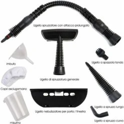 Pulitore Vapore 350 Ml, Pulitore A Vapore Portatile Multiuso 3 Bar, Con 9 Accessori (Blu) -Assistenza Domiciliare 26693437 5