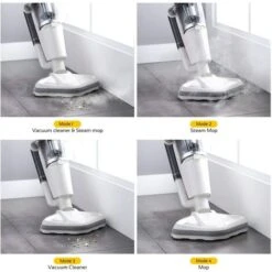 DEERMA Scopa A Vapore 3 In 1 Serbatoio Dell'acqua Da 380 Ml 1000 W Temperatura Fino A 100 °C - Bianco -Assistenza Domiciliare 57933925 5