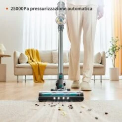 ULTENIC U11 Pro - Aspirapolvere Senza Fili U11 Pro, 25000Pa, Scopa Elettrica Potente Con Display Touch, Autonomia 50 Minuti, Boost Tappeto, 4 Spazzole Per Pavimento, Tappeto, Tenda, Peli Animali -Assistenza Domiciliare 60255361 4
