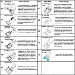 11 Pezzi Piedini, Kit Macchina Da Cucire Piedini Di Ricambio Accessori Per Alcuni Modelli Di Macchine Da Cucire Brother Singer Janome Toyota Per La Casa -Assistenza Domiciliare 63846765 3