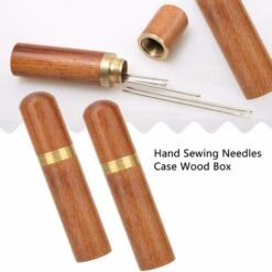 Scatola Per Aghi Scatola In Legno, 2 Pezzi Porta Aghi In Legno Scatole Per Aghi Da Cucire Mini Scatola Universale Per Aghi Da Cucire Per La Conservazione Dell'ago, Stoccaggio Per Stuzzicadenti -Assistenza Domiciliare 63853738 3