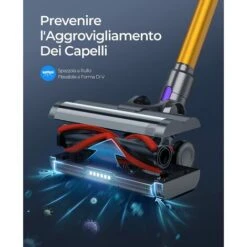 Laresar Scopa Elettrica Senza Fili, 400W/33000pa Aspirapolvere Senza Fili Potente Con Display Touch, Autonomia 50 Minuti, Anti-Avvolgimento Aspirapolvere Senza Fili, Pulizia Dei Bordi, 1.5L【Elite 3】 -Assistenza Domiciliare 63921485 4