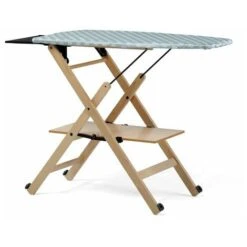 Foppapedretti Asse Da Stiro In Legno Naturale Di Faggio Con Piano 49 X 101 Cm