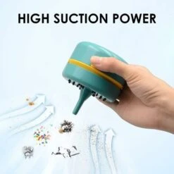 Mini Aspirapolvere Da Tavolo Senza Fili, Aspirapolvere Da Tavolo Portatile Rotante A 360° Con USB Ricaricabile Per Rimuovere Briciole, Polvere E Cenere Da Tavolo, Scrivania E Tastiera -Assistenza Domiciliare 69714464 2