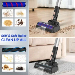 Aspirapolvere A Batteria Yisora 25 KPA, Aspirapolvere 2 In 1, Aspirapolvere A Sacco E Senza Fili, Display A LED, Motore Brushless Da 265 W Fino A 60 Minuti, Aspirapolvere Senza Sacchetto Per Tappeti, Pavimenti, Peli Di Animali Domestici -Assistenza Domiciliare 70128548 5