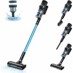 ASPIRAPOLVERE SENZA FILI 4 IN 1SCOPA ELETTRICA DA 250 W CON BATTERIA DA 2200 MAH ASTA TELESCOPICA LUCI A LED PER CASA AUTO E ANIMALI DOMESTICI