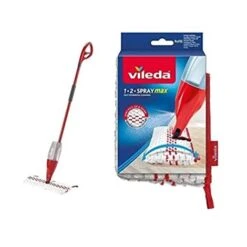 Vileda 1.2 Spray Max, Sistema Lavapavimenti Spray Con 2 Panni Di Ricambio In Microfibra
