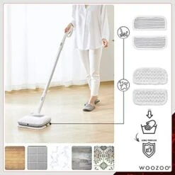Woozoo ® By Ohyama, Set Di 2 Tamponi Morbidi, Progettato Per Assorbire Liquidi, Poliestere/nylon, Lavabile A Mano, Per Electric Mop IC-M01 - Soft PadMC-S01 - Bianco -Assistenza Domiciliare 70878081 3