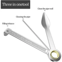 3 Pezzi 3 In 1 Strumenti Per Tubi In Acciaio Inossidabile Coltello Per Tabacco Strumenti Per La Pulizia Dei Tubi Accessori Per La Pulizia Dei Tubi Strumenti Per La Pulizia -Assistenza Domiciliare 71372959 3