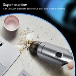 ASPIRAPOLVERE PORTATILE SENZA FILI PER AUTO CASA POTENTE USB RICARICABILE LEGGER -Assistenza Domiciliare 75711401 4