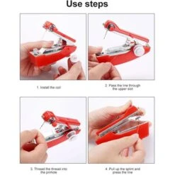 Mini Macchina Da Cucire Rossa Abbigliamento Da Cucito Senza Fili Accessori Utili Per Utensili Manuali Per Macchine Da Cucire Portatili -Assistenza Domiciliare 76354369 5