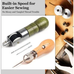 Strumento Per Cucire In Pelle Cucitrice A Mano Punteruolo Per Cucire Riparazione Per Tappezzeria Strumento Per Cucire Con 1 Filo Di Cera 2 Aghi Per Tessuto In Pelle (marrone) 11 Strumento Per Cucire In Pelle Cucitrice A Mano Punteruolo Per Cucire Riparazione Per Tappezzeria Strumento Per Cucire Con 1 Filo Di Cera 2 Aghi Per Tessuto In Pelle (marrone) -Assistenza Domiciliare 77493579 5