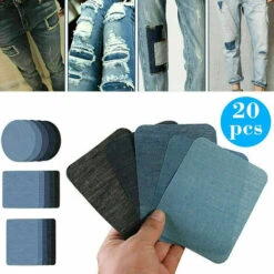 20 Toppe Termoadesive Per Jeans, Toppe In Tessuto Denim, Senza Cuciture, Toppe Per Pantaloni Al Ginocchio, In 4 Misure, Per Bambini, Donne, Uomini, Jeans E Riparazione Di Abbigliamento (multicolore) -Assistenza Domiciliare 77496100 4