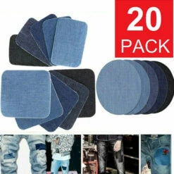 20 Toppe Termoadesive Per Jeans, Toppe In Tessuto Denim, Senza Cuciture, Toppe Per Pantaloni Al Ginocchio, In 4 Misure, Per Bambini, Donne, Uomini, Jeans E Riparazione Di Abbigliamento (multicolore) -Assistenza Domiciliare 77496100 5