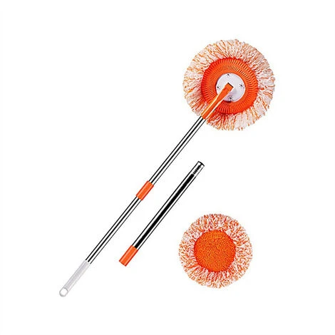 Mocio Per Pulizia Rotante Con Manico Regolabile Mocio Per Pulizia Inerte Per Detergente Per Vetri Per Pavimenti, Soffitti, Pareti Domestiche 1 Pz 4 Mocio Per Pulizia Rotante Con Manico Regolabile Mocio Per Pulizia Inerte Per Detergente Per Vetri Per Pavimenti, Soffitti, Pareti Domestiche 1 Pz - immagine 2