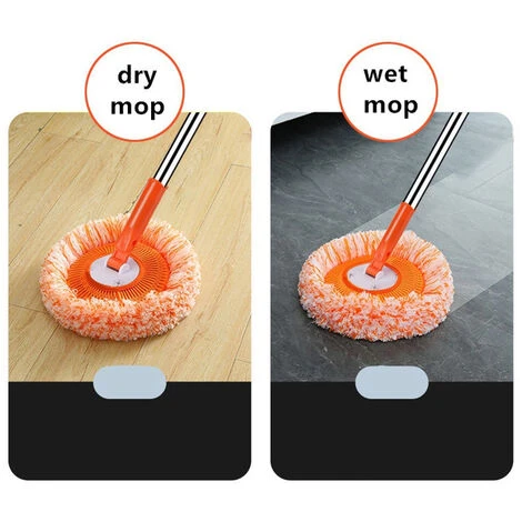 Mocio Per Pulizia Rotante Con Manico Regolabile Mocio Per Pulizia Inerte Per Detergente Per Vetri Per Pavimenti, Soffitti, Pareti Domestiche 1 Pz 5 Mocio Per Pulizia Rotante Con Manico Regolabile Mocio Per Pulizia Inerte Per Detergente Per Vetri Per Pavimenti, Soffitti, Pareti Domestiche 1 Pz - immagine 3