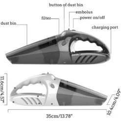 Aspirapolvere Per Auto Senza Fili 4 In 1 Da 120 W Con Ricarica USB Aspirapolvere Umido E Secco-nero -Assistenza Domiciliare 81888271 3
