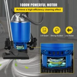 VEVOR Aspirapolvere Multiciclonico Elettrico Da 220 V 1000 W, Filtrazione HEPA Per Aspirapolvere Professionale Portata DeAria 3,26 L/S, Aspiratore A Zaino Capacita 4 L Uso Domestico E Commerciale -Assistenza Domiciliare 82818606 4