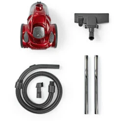 Nedis Aspirapolvere Senza Sacchetto Senza Sacco 700 W Capacità Sacco: 1.5 L Spazzola Combinato Azione Raggio: 7 M Filtro Dell'aria HEPA Antracite / Rosso -Assistenza Domiciliare 85339731 4
