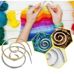 Cavo A Spirale Tondo In Maglia Porta Punti Per Maglieria Abbigliamento Fai Da Te Aghi Per Cucire Scialle Per Tappezzeria 1 Pezzo (argento) -Assistenza Domiciliare 85581021 4