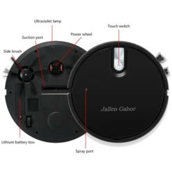 MINKUROW Robot Aspirapolvere Multifunzione 5 In 1, Aspirazione Potente E Intelligente Per Evitare Ostacoli, Pulizia Ultra Fine Per Marmo, Piastrelle In Ceramica, Pavimenti In Legno - Nero 9 MINKUROW Robot Aspirapolvere Multifunzione 5 In 1, Aspirazione Potente E Intelligente Per Evitare Ostacoli, Pulizia Ultra Fine Per Marmo, Piastrelle In Ceramica, Pavimenti In Legno - Nero -Assistenza Domiciliare 85700392 3