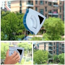 Lavavetri Magnetico, Spazzola Per La Pulizia Dei Vetri A Doppia Estremità, Lavavetri Magnetico A Doppia Estremità Con Corda Anticaduta Per Finestre Di Vetro Da 3-8 Mm (blu) -Assistenza Domiciliare 86176444 5