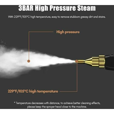 Pulitore A Vapore Portatile GTA 2500W, Macchina Per La Pulizia A Vapore Pressurizzata Ad Alta Temperatura Con Testine A Spazzola, Per Auto Da Bagno Mobili Da Cucina, Spina Europea Rossa - Spina Europe 6 Pulitore A Vapore Portatile GTA 2500W, Macchina Per La Pulizia A Vapore Pressurizzata Ad Alta Temperatura Con Testine A Spazzola, Per Auto Da Bagno Mobili Da Cucina, Spina Europea Rossa - Spina Europe - immagine 4