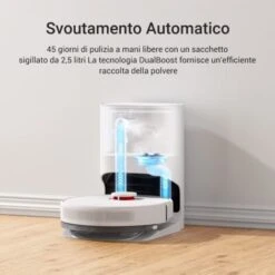 Dreame D10 Plus Robot Aspirapolvere Lavapavimenti Con Svuotamento Automatico Polvere, Navigazione LiDAR Rilevamento Ostacoli, Aspirazione 4000Pa Tappeti Peli Animali, Autonomia 170min, WiFi/APP/Alexa -Assistenza Domiciliare 86325524 4