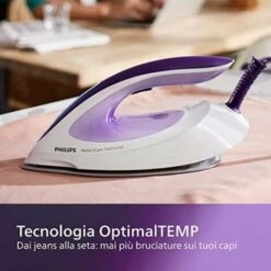Philips PerfectCare Performer Ferro Da Stiro Con Caldaia- 2600W, Colpo Di Vapore 450g, Pressione 6,5 Bar, Tecnologia OptimalTEMP, Serbatoio 1,8 L, Viola/Bianco (GC8752/30) -Assistenza Domiciliare 86627977 4