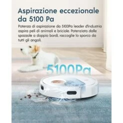 Yeedi Floor 3 Station, Robot Aspirapolvere E Lavapavimenti Con Stazione Autopulente, Potenza 5100Pa, Rilevamento Ostacoli 3D, Perfetto Per La Pulizia Di Tappeti E Pavimenti Duri -Assistenza Domiciliare 87935930 4