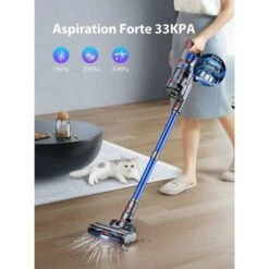 BuTure Aspirapolvere Senza Fili,33KPA/450W Scopa Elettrica Senza Fili Potente,55Mins Batteria Rimovibile,Filtraggio A 6 Strati,Anti-Avvolgimento Aspirapolvere Per Peli Animali/Pavimenti/Tappeti-JR500 -Assistenza Domiciliare 88072262 2