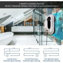S1PRO 5000PA Robot Per La Pulizia Delle Finestre Con App One-Key Start E Telecomando, Strumento Per La Pulizia Delle Finestre Per Finestre Alte Interne Ed Esterne, Vetro/piastrelle -Assistenza Domiciliare 89070617 4
