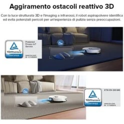 Roborock S8，Aspirateur Robot Blanc PreciSense® LiDAR Navigation Brosse DuoRoller Cartographie 3D Puissance 6000pa Système VibraRise®（Mise à Niveau Du S7）- S8 -Assistenza Domiciliare 92920255 5