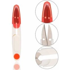 Macchina Per Tagliare Il Filo Da Cucire, 4 Forbici Da Cucire In Plastica Con Copertura A U Con Macchina Per Tagliare Il Filo Da Cucire, Per Cucire Ricami Personalizzati Fai-da-te 4 Pezzi (rosso, Viola -Assistenza Domiciliare 92922861 4