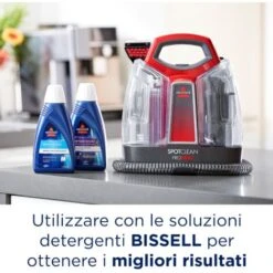 BISSELL SpotClean ProHeat - Pulitore Portatile Per Tappezzeria - Smacchiatore Multisuperficie Per Moquette, Tappeti, Scale E Auto - Rimuove Lo Sporco, Liquidi E Le Macchie - 330 W -74 DB - 36988 -Assistenza Domiciliare 92953600 3