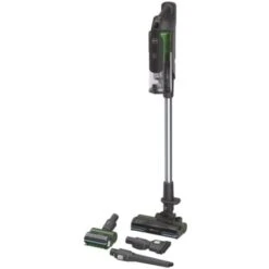 Hoover HF9 Aspirapolvere Senza Filo Con Anti-Twist ™, 350W, Autonomia 60 Min, Doppia Batteria, Spazzola Antigroviglio, Display Led, Verde/Grigio, Garanzia 5 Anni