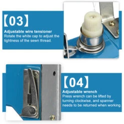 Macchina Da Cucire Multifunzionale Elettrica Portatile Da 1000 W. Macchina Per La Chiusura Della Borsa Della Macchina Per La Chiusura Della Borsa -Assistenza Domiciliare 93374423 5