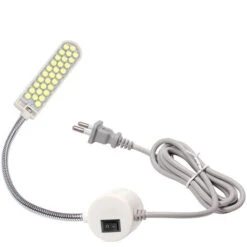 AC110-245V 2W 30LED Lampada Della Luce Della Macchina Da Cucire Magnetico Base Fissa Tubo Flessibile Flessibile Collo D'oca Design Per I Lavori Domestici Lavori Domestici Faccende
