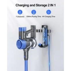 BuTure Aspirapolvere Senza Fili,33KPA/450W Scopa Elettrica Senza Fili Potente,55Mins Batteria Rimovibile,Filtraggio A 6 Strati,Anti-Avvolgimento Aspirapolvere Per Peli Animali/Pavimenti/Tappeti-VC50 -Assistenza Domiciliare 93580284 4
