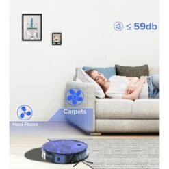 Robot Aspirapolvere Lavapavimenti, 2200Pa Aspira E Lava Aspirapolvere Robot Compatibile Con WiFi/APP/Alexa Pulizia Domestica Silenzio 150 Minuti Autocaricante,Per Peli Di Animali, Tappeti, Pavimenti -Assistenza Domiciliare 95811401 3