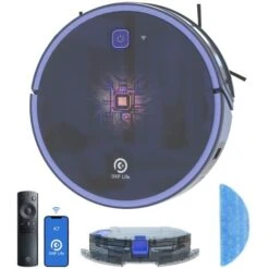 Robot Aspirapolvere Lavapavimenti, 2200Pa Aspira E Lava Aspirapolvere Robot Compatibile Con WiFi/APP/Alexa Pulizia Domestica Silenzio 150 Minuti Autocaricante,Per Peli Di Animali, Tappeti, Pavimenti -Assistenza Domiciliare 95811401 5