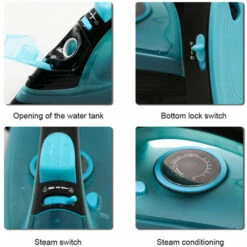 Ferro Da Stiro, Ferro Da Stiro A Vapore Per La Casa Con Filo Wireless Blu -Assistenza Domiciliare 96193959 5