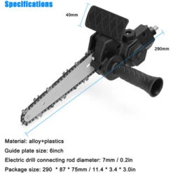 Trapano Elettrico Da 6 Pollici Modificato In Accessorio Per Motosega Elettrica Accessorio Per Motoseghe Elettriche Pratico Set Di Strumenti Di Modifica Utensile Da Taglio Per La Lavorazione Del Legno -Assistenza Domiciliare 96716095 5
