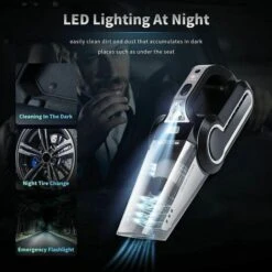 Aspirapolvere Portatile 4 In 1, Aspirapolvere Portatile Per Auto Da 120 W Con Luce A LED, Doppio Uso Umido/secco, Gonfiatore Pneumatici Multifunzionale, Manometro Pressione Pneumatici -Assistenza Domiciliare 97875820 5