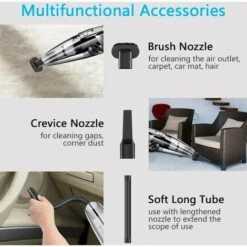 Aspirapolvere Portatile Potente Senza Fili 120W 2200mAh Con Funzione Wet & Dry Filtro HEPA Lavabile E 5 Ugelli Ricaricabili Per Casa, Tavolo, Ufficio, Auto -Assistenza Domiciliare 97887832 5