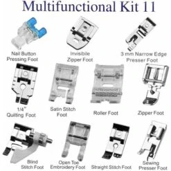 11 Set Di Piedini Per Macchine Da Cucire Domestiche Per Accessori Per Macchine Da Cucire Domestiche Brother Singer Toyota -Assistenza Domiciliare 98120624 3