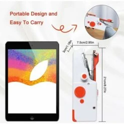 Macchina Da Cucire Portatile, Mini Macchina Da Cucire Elettrica Portatile Per Adulti, Punto Veloce Adatto Per Tessuti, Viaggi A Casa Fai-da-te, Vestiti -Assistenza Domiciliare 98126227 3